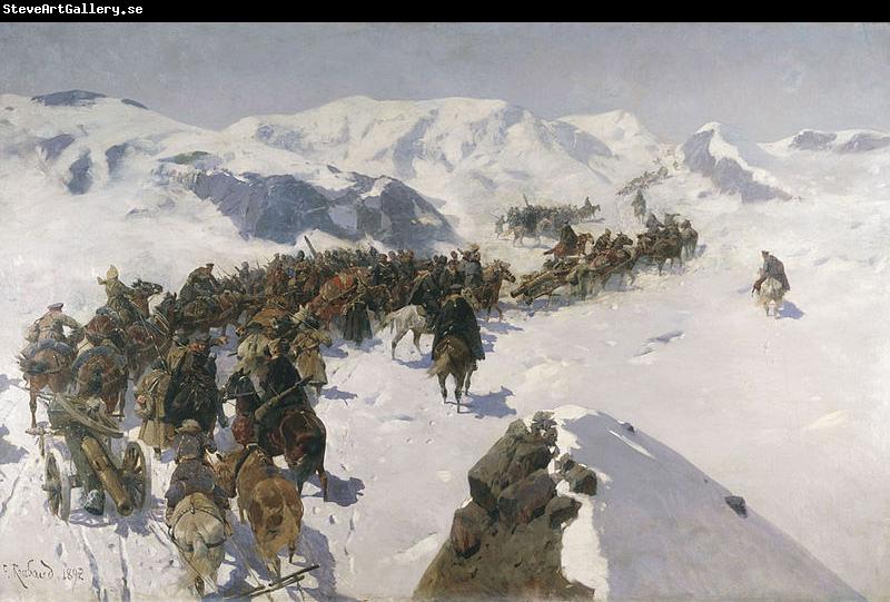 Franz Roubaud Count Argutinsky crossing the Caucasian range